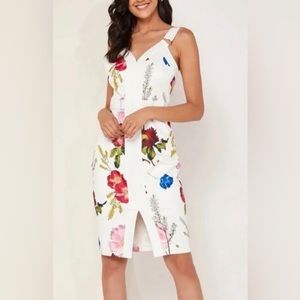 Ted Baker London Floral White Midi Dress